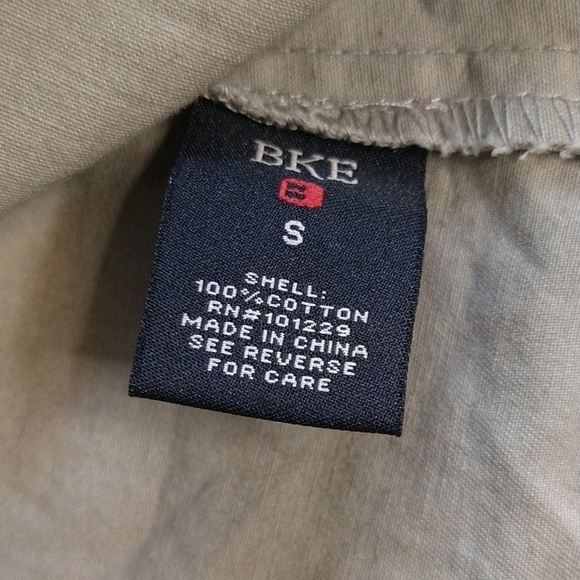 BKE 100% Cotton Khaki Floral Embroidered Lightweight Utility Jacket Boho - Picture 9 of 9